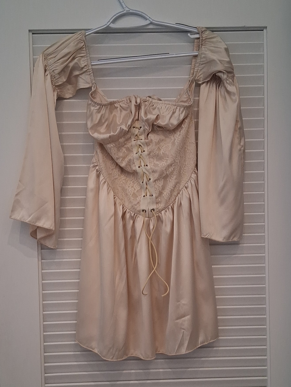 Cider Womens Renaissance Dress Small Castlecore Corset Mini Dress Ivory